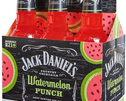 Order Jack Daniel's Cocktails Watermelon Punch, 10oz 6-Pack (4.8% ABV) food online from Moby Liquor store, Los Angeles on bringmethat.com