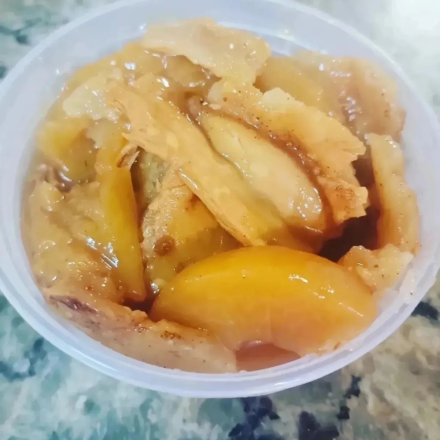 Order Peach Cobbler food online from Nunu Desserts store, Vallejo on bringmethat.com