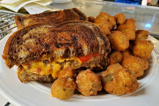 Order Pimento Cheese Meatloaf Sandwich food online from Floyds 1921 store, Morehead City on bringmethat.com
