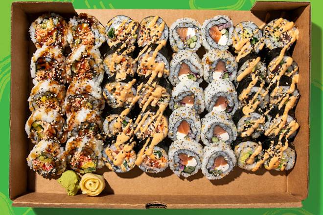 Order deluxe sushi box (40pcs) food online from Fusian store, Columbus on bringmethat.com