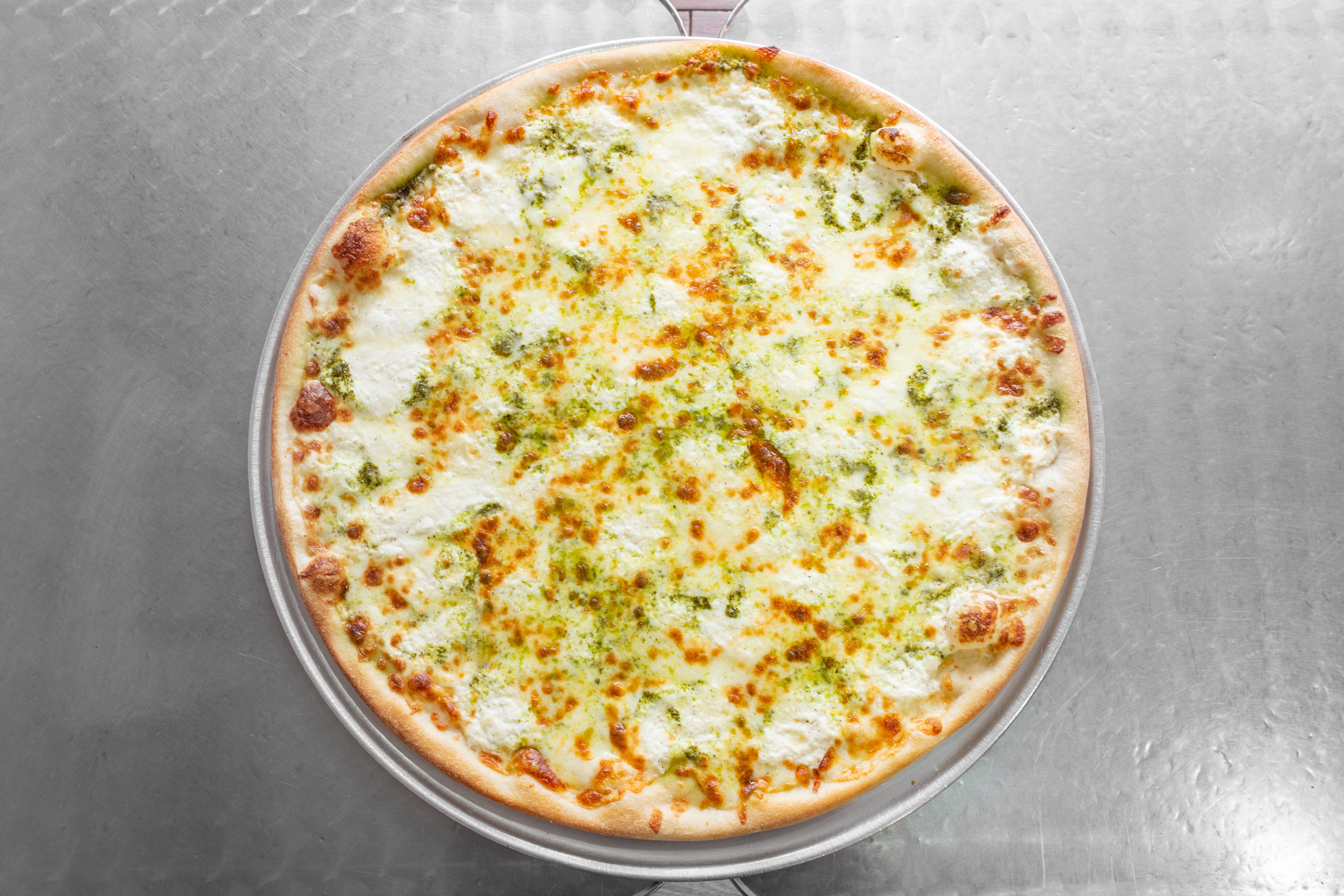 Order White Pesto Pizza - Small food online from Not Ray Pizza store, Brooklyn on bringmethat.com