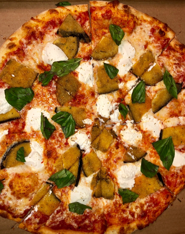 Order Lg Eggplant Special Pizza food online from Piemonte Pizza & Grill store, Providence on bringmethat.com