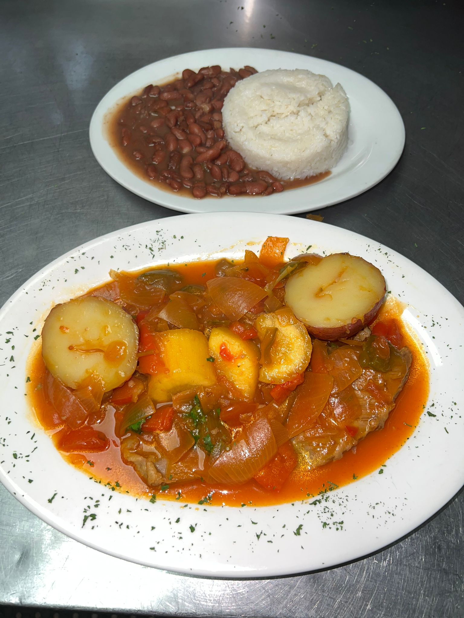 Order Sobrebarriga A La Criolla / Creole Top Flank food online from Mr. Mario store, College Point on bringmethat.com