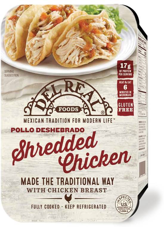 Order Del Real Shredded Chicken (16 oz) food online from ampm store, SAN BRUNO on bringmethat.com
