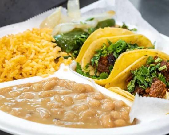 Order 3 Tacos food online from Olgas Tacos store, Palm Desert on bringmethat.com