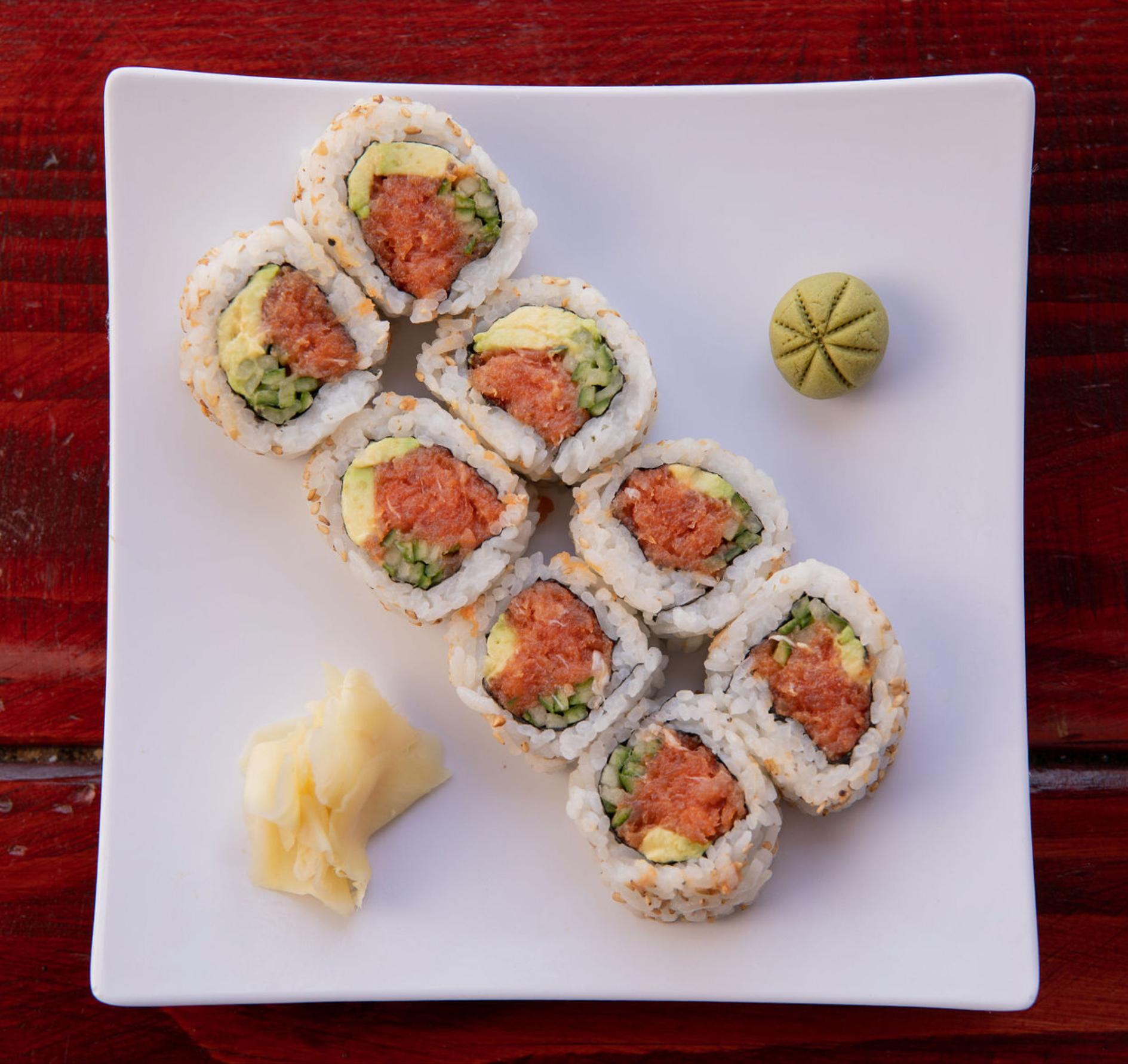 Order Spicy Tuna Roll food online from Meshuga 4 Sushi - W. Pico Blvd. store, Los Angeles on bringmethat.com