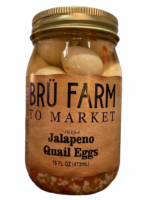 Order Quail Eggs: Jalapeno Stuffed food online from Bru Grill & Market store, Lake Forest on bringmethat.com