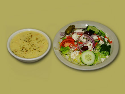 Order Soup and Greek Salad food online from Troy Greek Restaurant store, San Diego on bringmethat.com