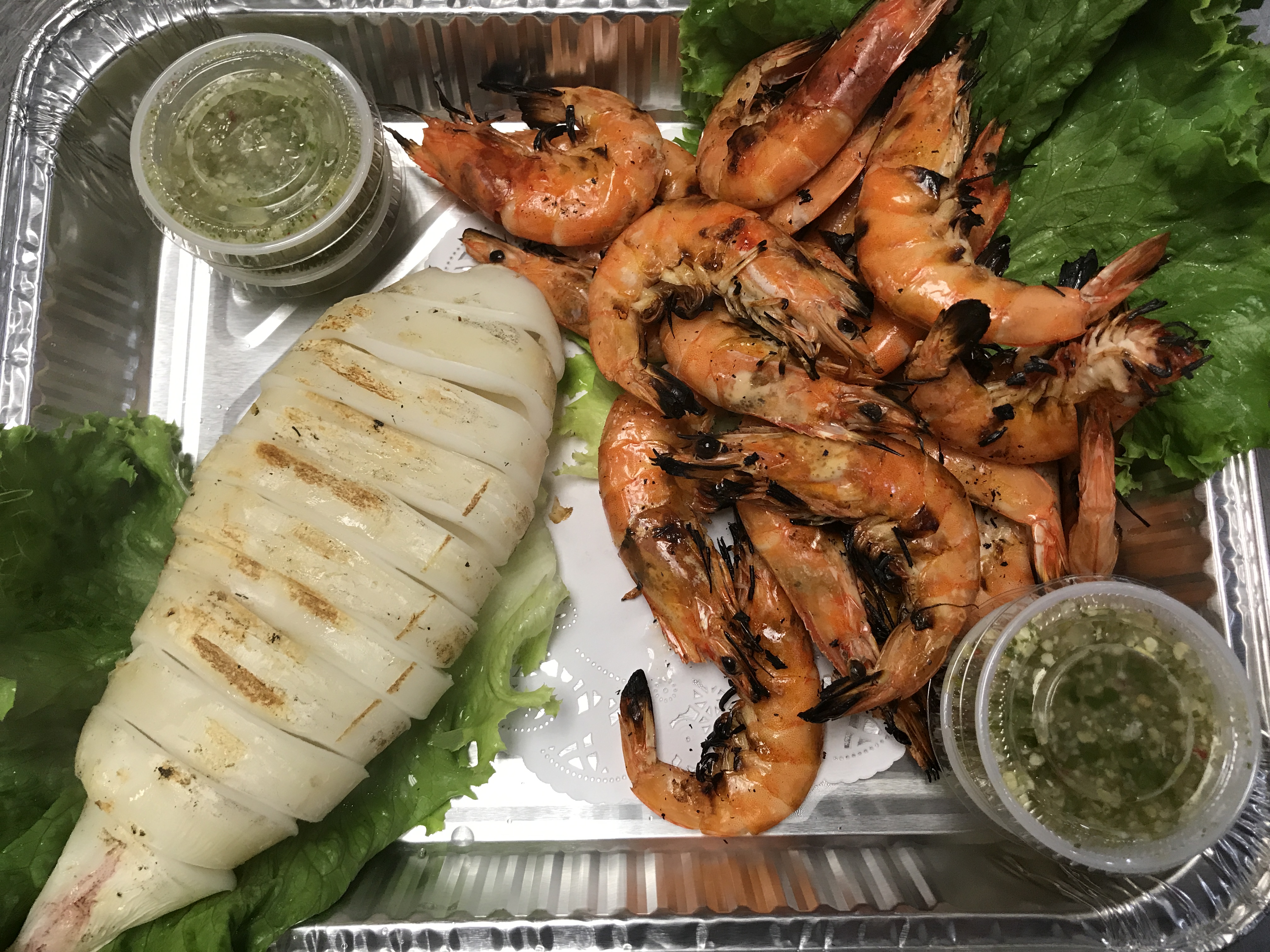 Order Grilled Shrimp & Squid food online from Cajun Seafood House store, Los Angeles on bringmethat.com