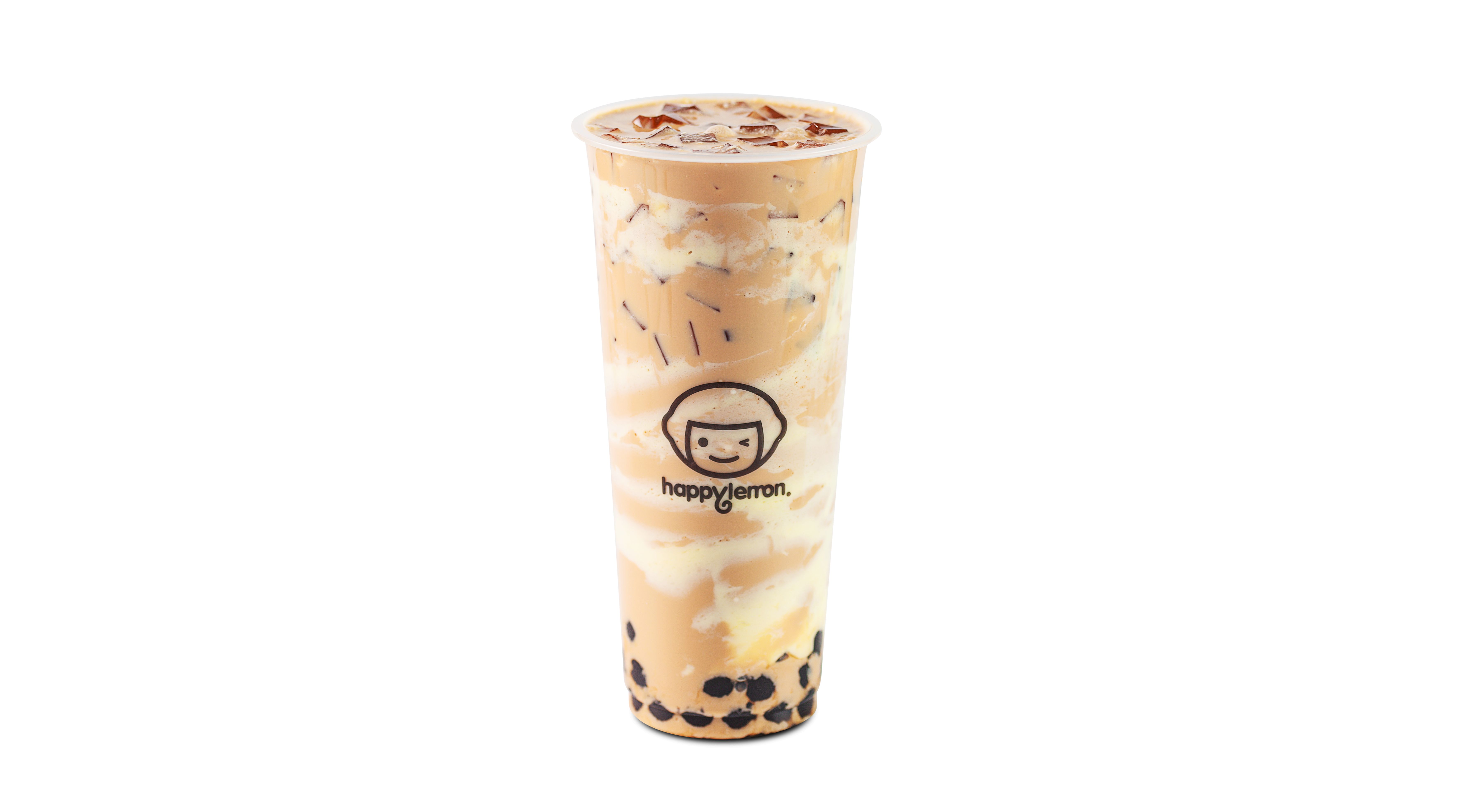 Order Cold Boba Milk Tea with Puff Cream  food online from Happy Lemon store, Portland on bringmethat.com