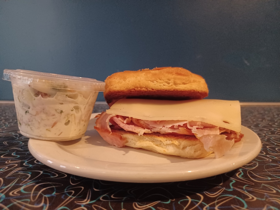 Order Ham and Cheese Croissant W/ Coleslaw food online from The Nicollet Diner store, Minneapolis on bringmethat.com
