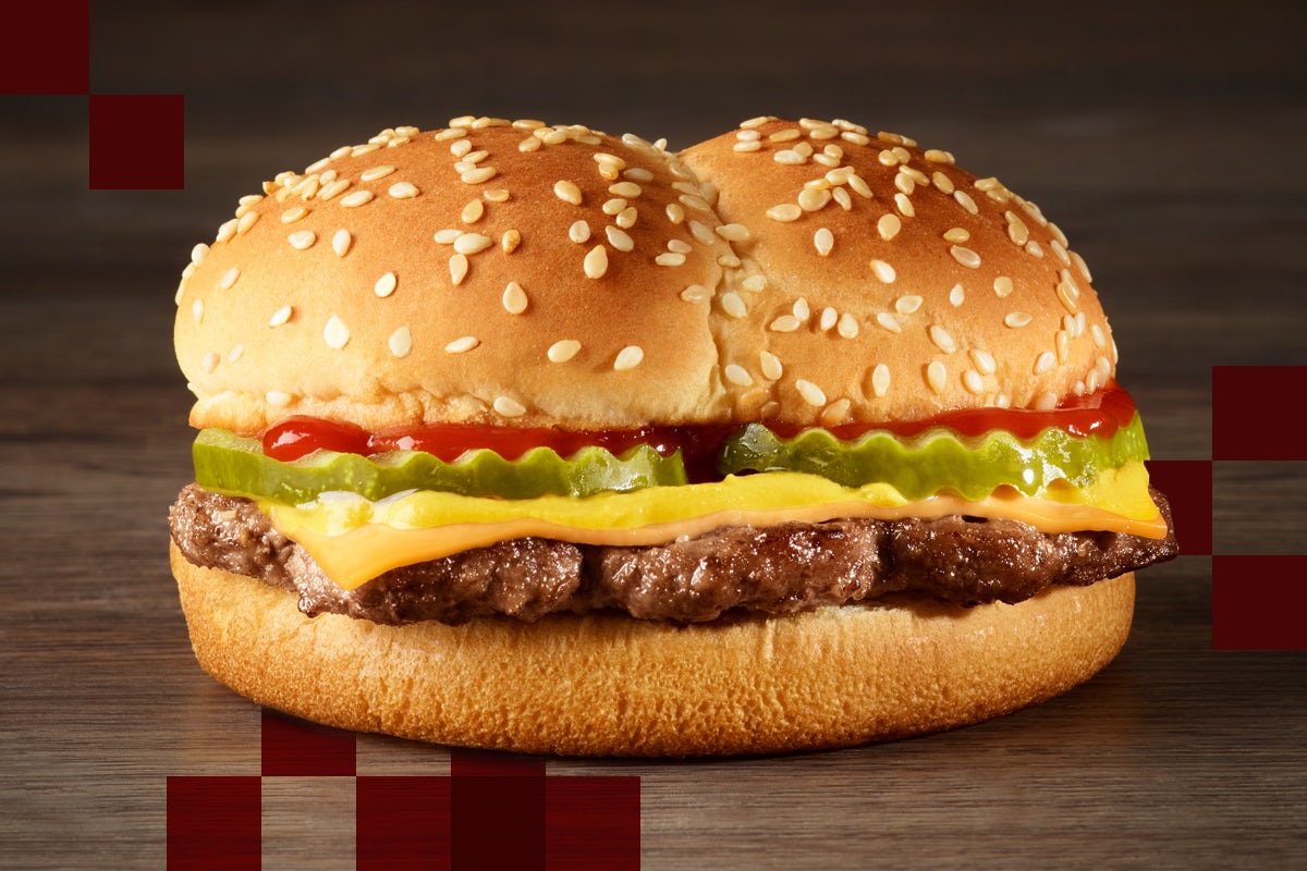 Order All American Cheeseburger food online from Checkers store, Macon on bringmethat.com