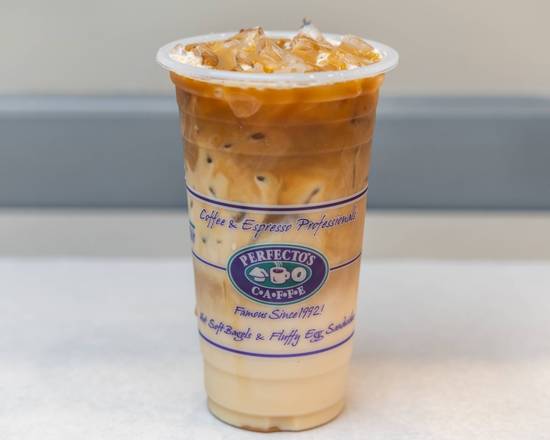 Order Iced Caramel Macchiato food online from Perfectos Caffe store, North Andover on bringmethat.com