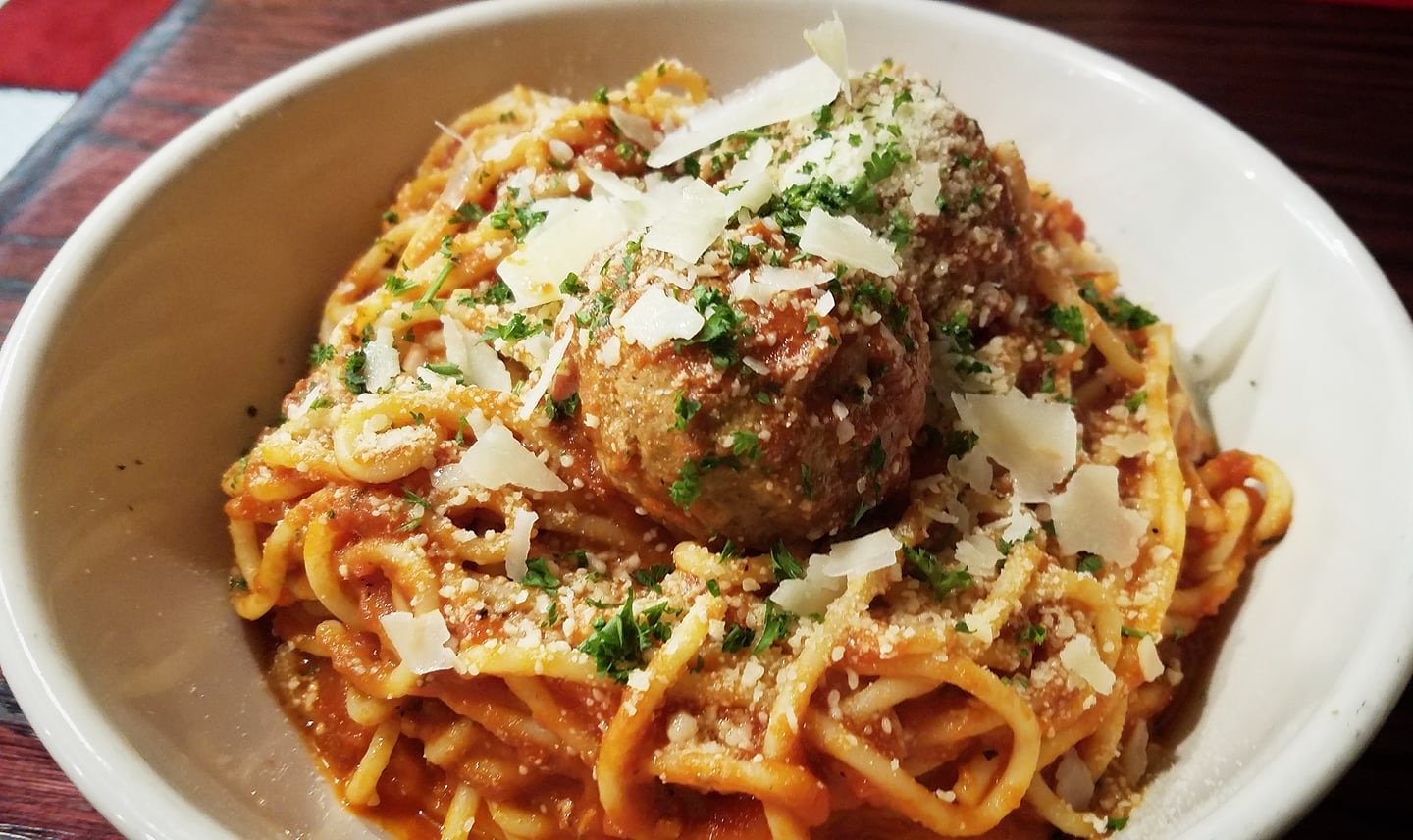 Order Spaghetti and Meatballs food online from Amore store, Stamford on bringmethat.com