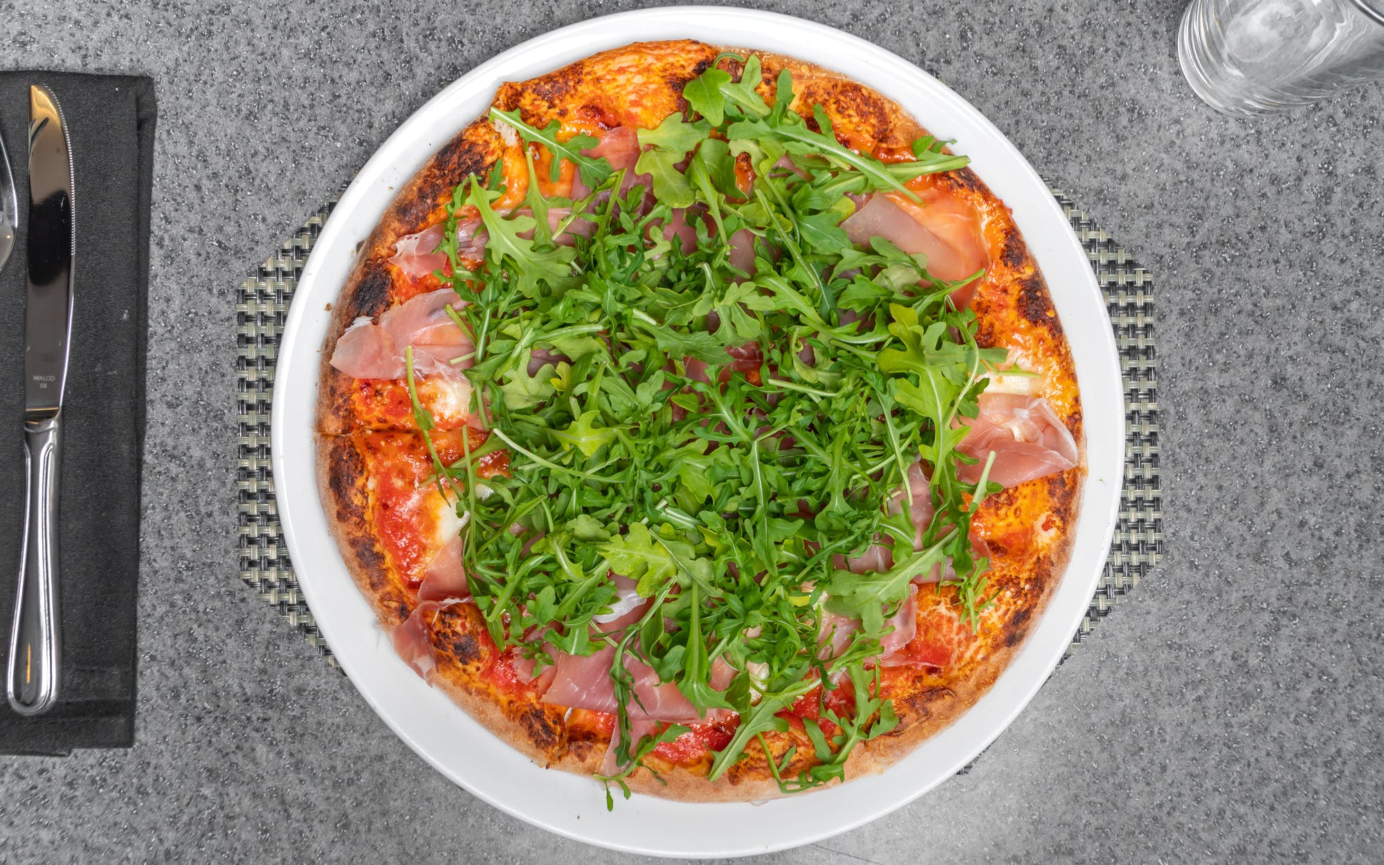 Order Prosciutto Arugula Pizza food online from Al Dente store, Washington on bringmethat.com