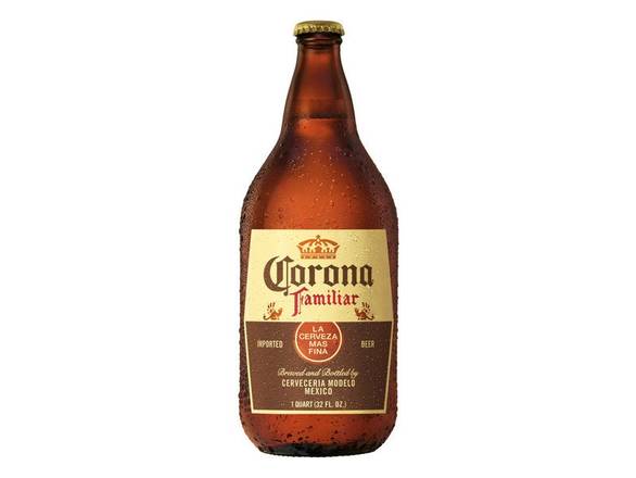 Order Corona Familiar Lager Mexican Beer - 32oz Bottle food online from Shar Armanetti Fine Wine & Spirits store, Carpentersville on bringmethat.com