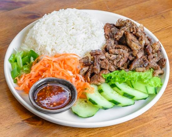 Order 61L. Grilled Pork Rice food online from Lotus 1 store, Astoria on bringmethat.com