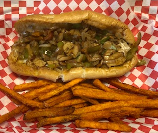 Order 11. Veggie Cheesesteak food online from Big Tony's West Philly Cheesesteaks store, Dallas on bringmethat.com