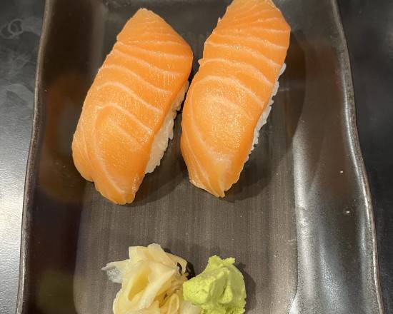 Order Salmon Nigiri (2) food online from I Sushi store, Norman on bringmethat.com