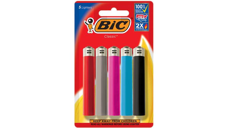 Order Bic Classic Lighters - Pack Of 5 food online from Red Roof Market store, Lafollette on bringmethat.com