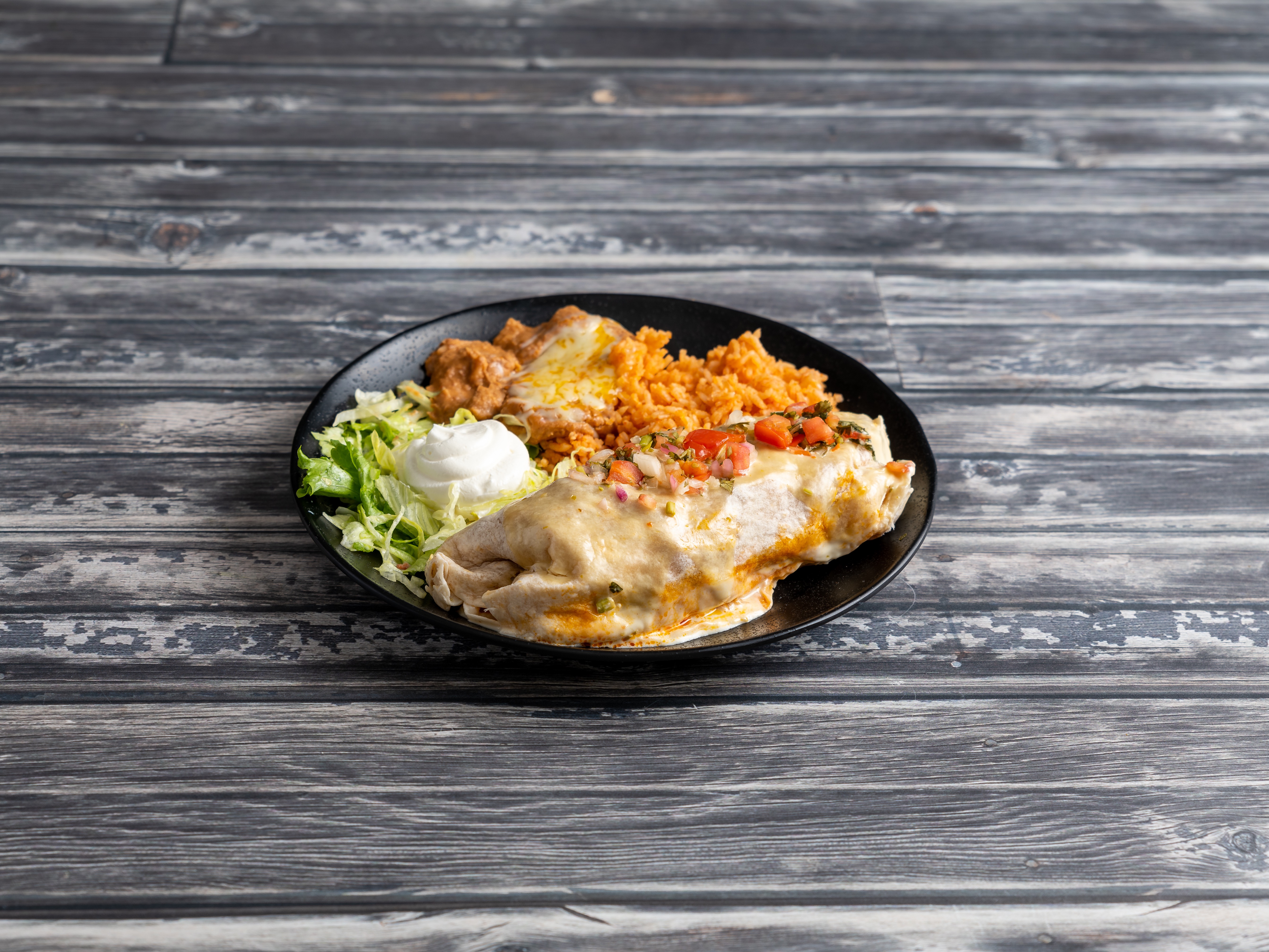 Order Machaca Burrito food online from Jose Tequilas Mexican Bar And Grill store, Williamsburg on bringmethat.com