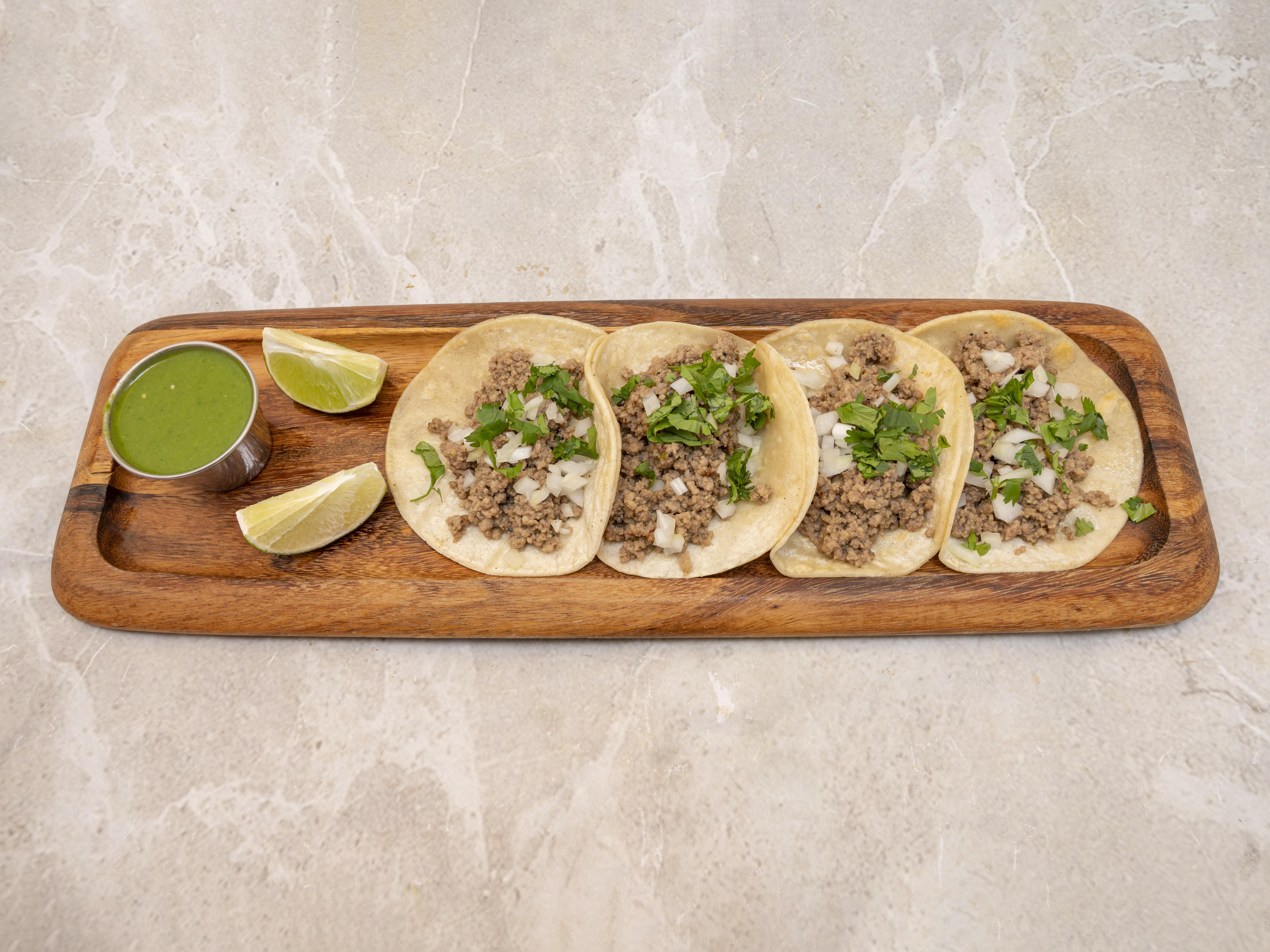 Order Carne Molida Tacos food online from Folklore Artisanal Taco store, Cranford on bringmethat.com