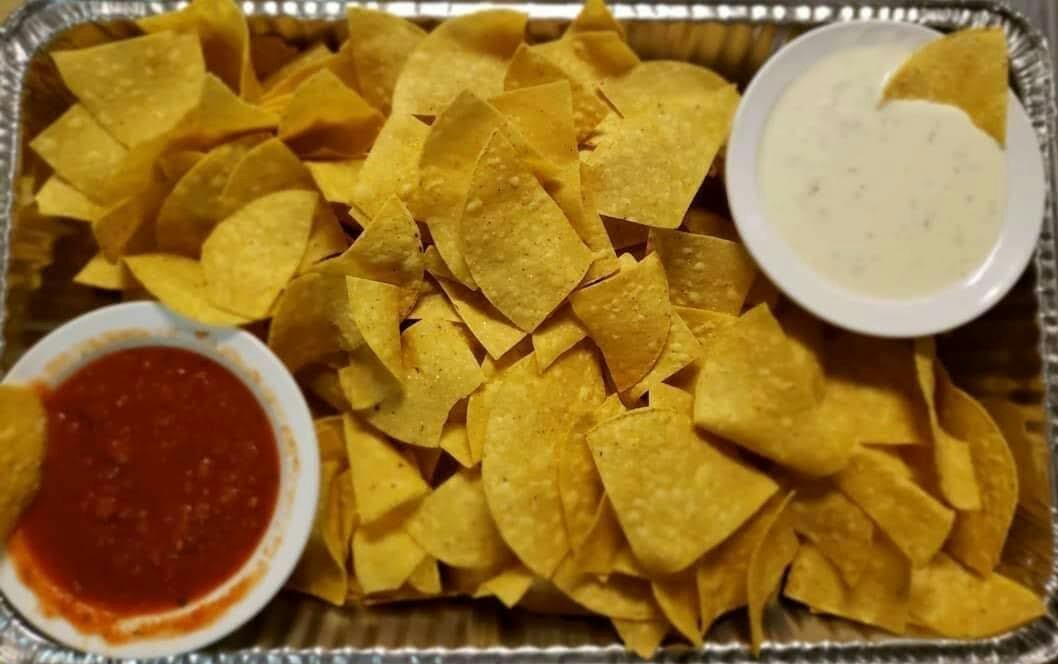 Order Party Platter of Chips, Salsa & Queso food online from Maria Mia store, Davison on bringmethat.com