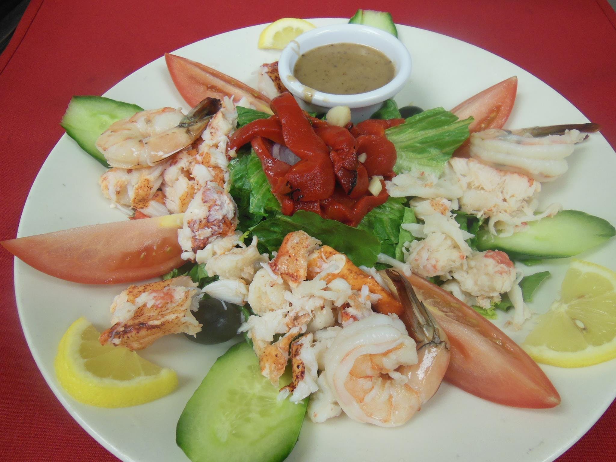 Order Tiana’s Shrimp & Lobster Salad - Salad food online from Rockaway River Barn store, Rockaway on bringmethat.com