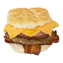 Order 3 Meat Biscuit w/ Egg & Cheese food online from Champs Chicken store, Jefferson City on bringmethat.com