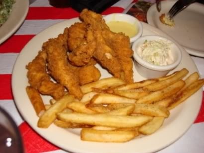 Order Kid's 5 Jumbo Size Chicken Strips w/ Fries food online from Silver Spoon Kabobs store, Gaithersburg on bringmethat.com