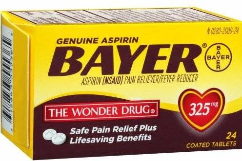 Order Bayer Aspirin, Genuine, 325 mg, Coated Tablets food online from Pit Stop Liquor Mart store, El Monte on bringmethat.com