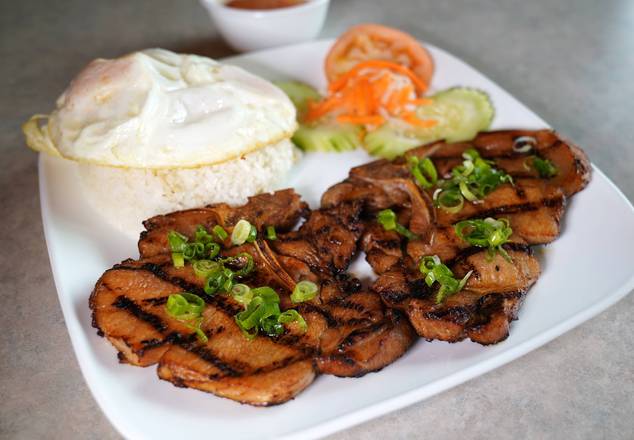 Order Grilled Pork Chops and Fried Eggs food online from Mang Felix Kitchen store, Las Vegas on bringmethat.com