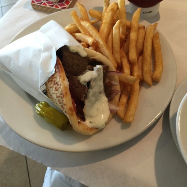 Order Traditional Gyro Sandwich food online from The Fat Greek store, Las Vegas on bringmethat.com