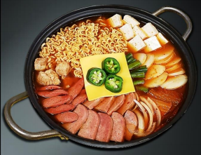 Order [T3] 부대찌개 / Sausage & Kimchi Tang (Budae Jjigae) food online from Jjang Restaurant store, Buena Park on bringmethat.com