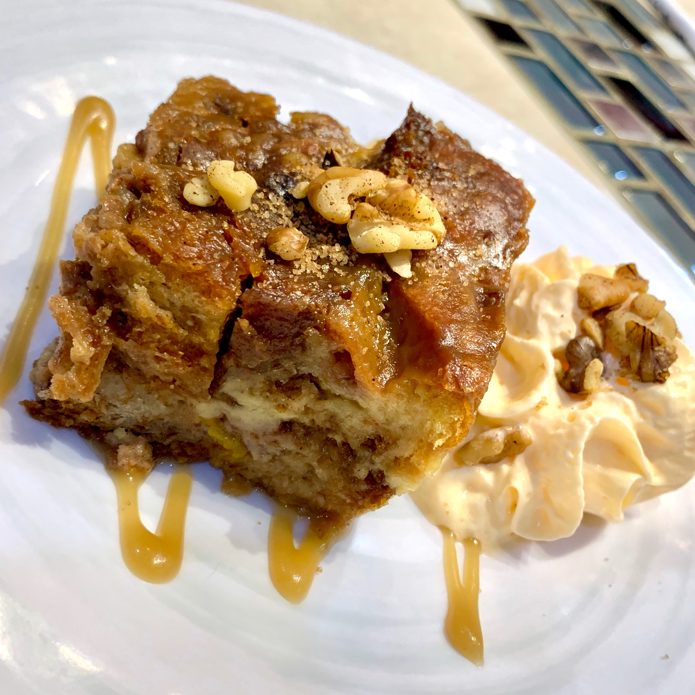 Order Kahlua Bread Pudding food online from Our Recipes Cafe & Catering store, Arbutus on bringmethat.com