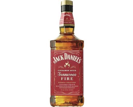 Order Jack Daniel's Tennessee Fire, 1L whiskey (35.0% ABV) food online from NEWBRIDGE WINES & SPIRITS CORP store, Levittown on bringmethat.com