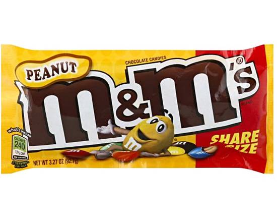 Order M&M's, Peanut Milk Chocolate Candy, Sharing Size, 3.27oz food online from Rocket store, San Lorenzo on bringmethat.com