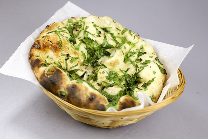 Order Spinach and Basil Naan food online from The Little India Restaurant store, Chicago on bringmethat.com