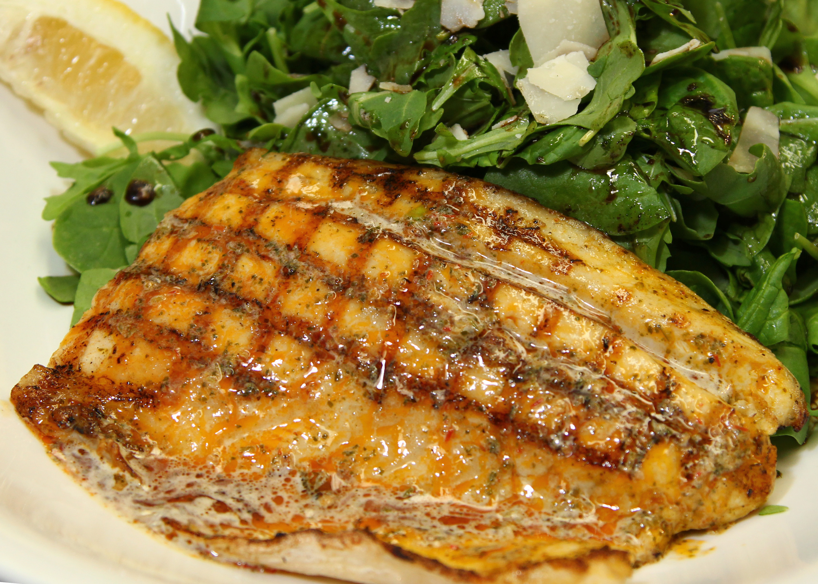 Order Barramundi Plate (f) food online from Bluesalt Fish Grill store, Redondo Beach on bringmethat.com