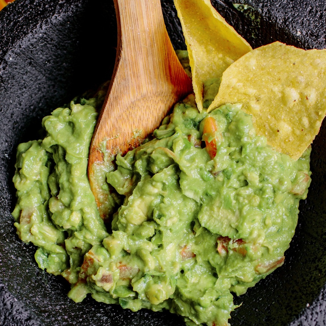 Order Traditional Guacamole (small) food online from Dos Caminos store, New York on bringmethat.com