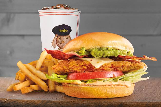 Order Loaded Classic Fried Chicken Sandwich Combo food online from Farmer Boys store, San Jacinto on bringmethat.com