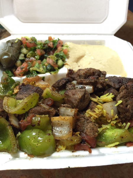 Order 1. Lamb Kebab Plate food online from Abo Youssef store, Austin on bringmethat.com
