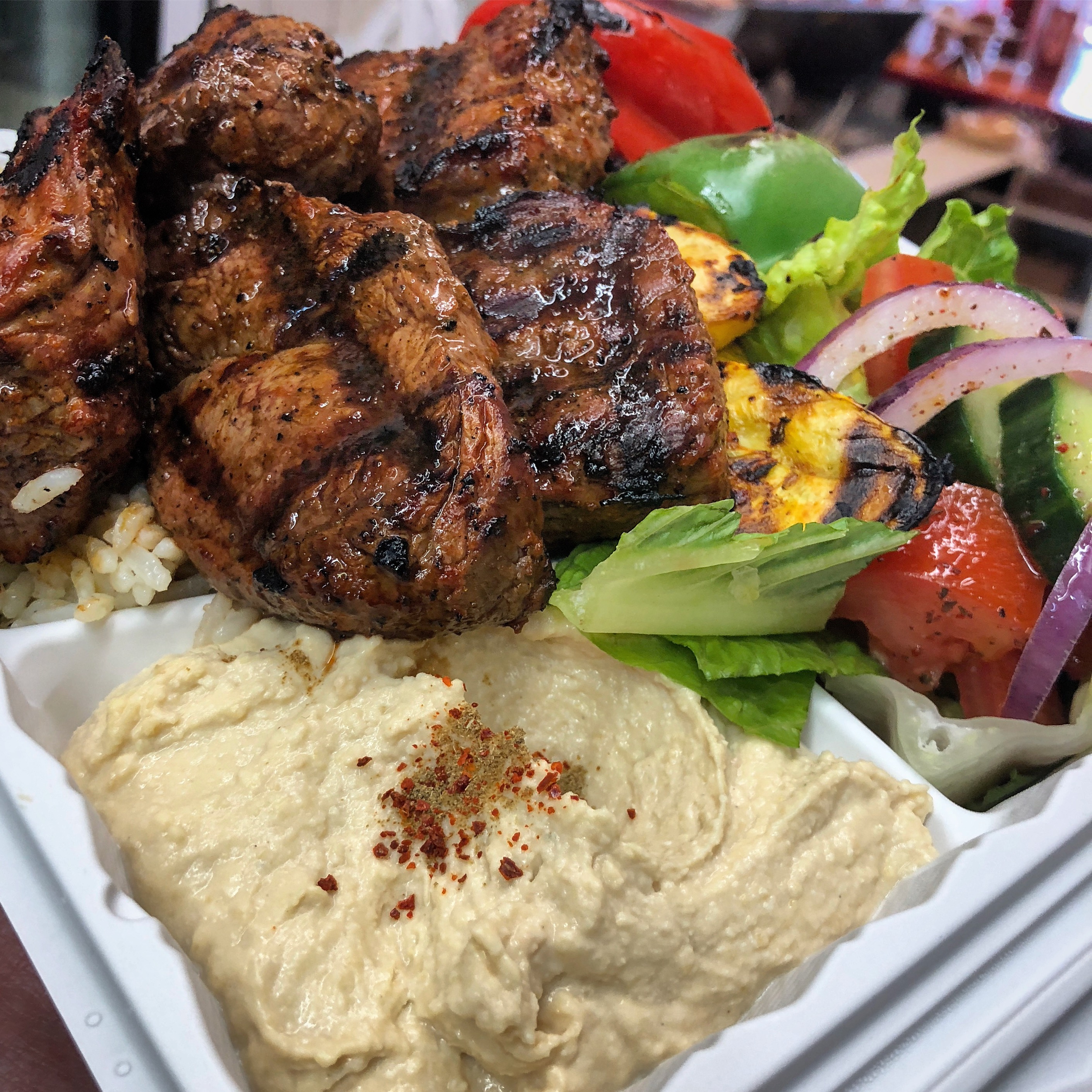 Order Lamb Kabob Dinner food online from Ani Takeout store, Belmont on bringmethat.com