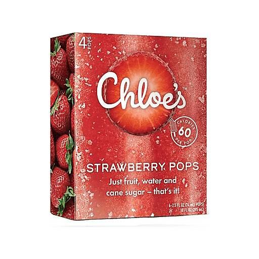 Order Chloe's Strawberry Pops (4 CT) 40741 food online from BevMo! store, Greenbrae on bringmethat.com