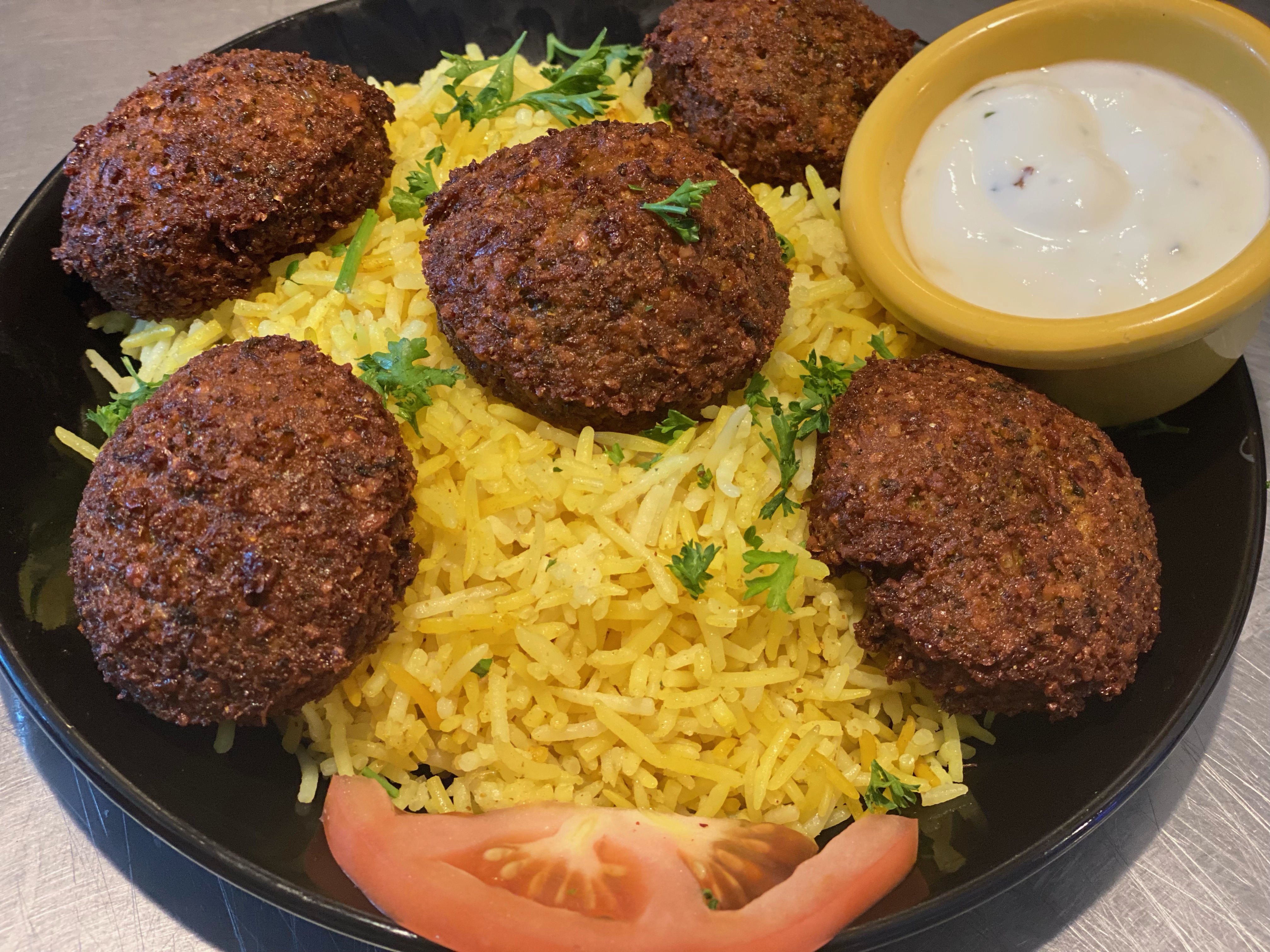 Order  falafel over rice food online from Baghdad Gyro store, Beaverton on bringmethat.com