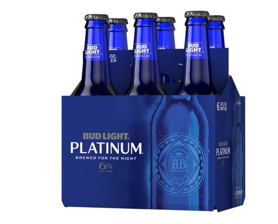 Order Bud Light Platinum, 6pk-12oz bottle beer (6.0% ABV) food online from Windy City Liquor Market store, El Cajon on bringmethat.com