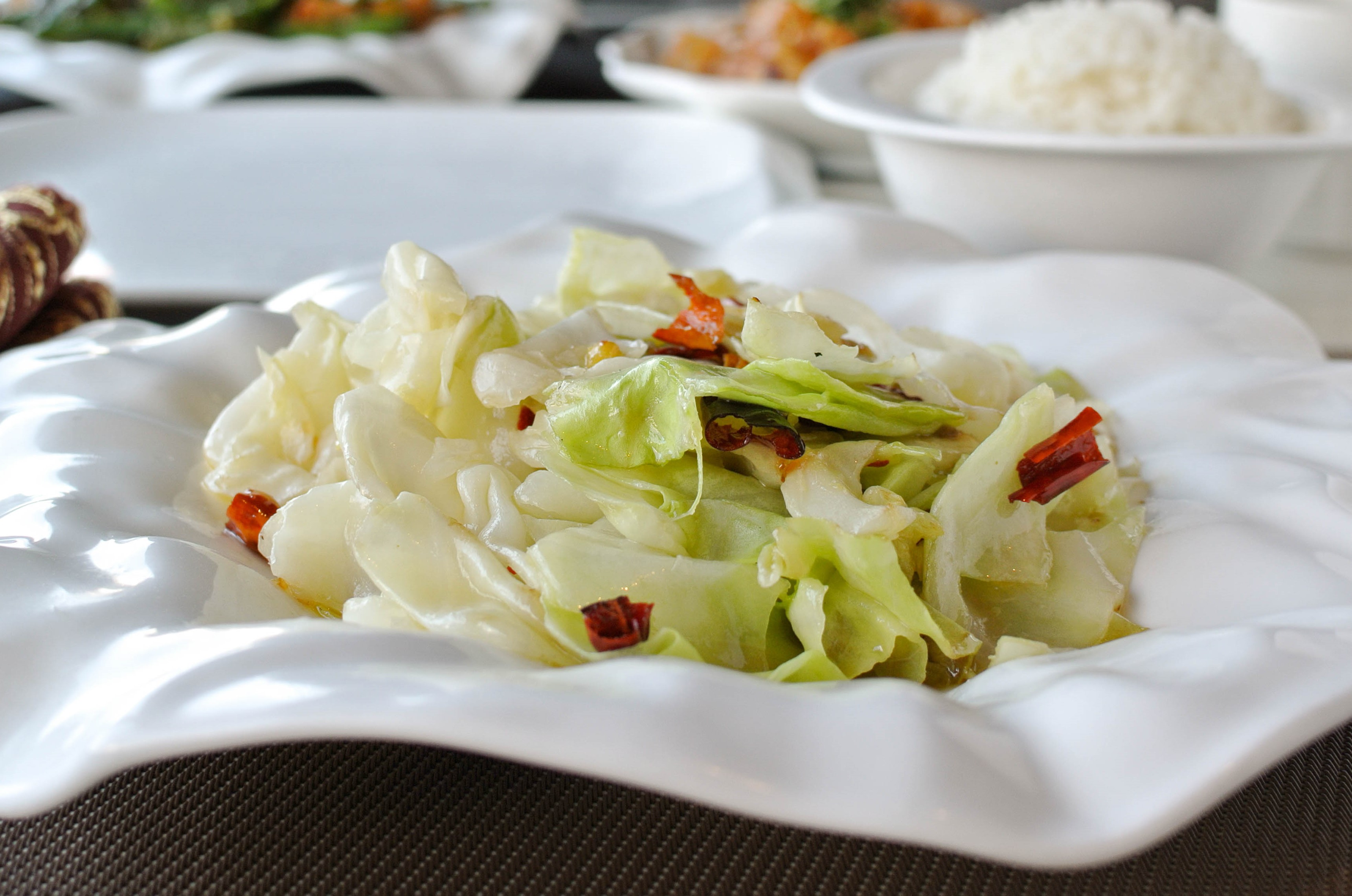 Order Sauteed Cabbage 炒包心菜 food online from Fey Restaurant store, Menlo Park on bringmethat.com