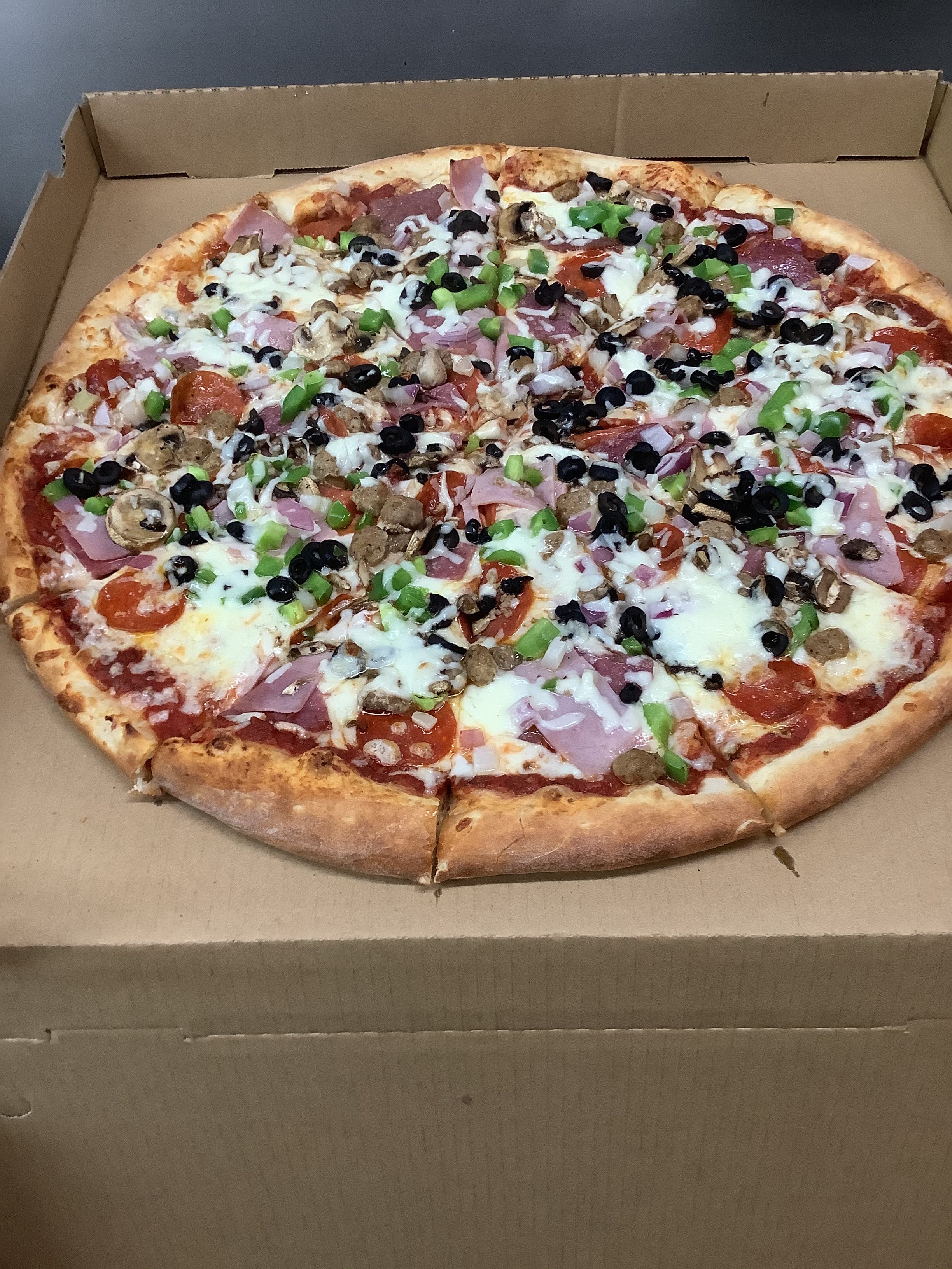 Order Works Pizza - 12'' food online from Philly Grill - Diane Ave store, San Diego on bringmethat.com