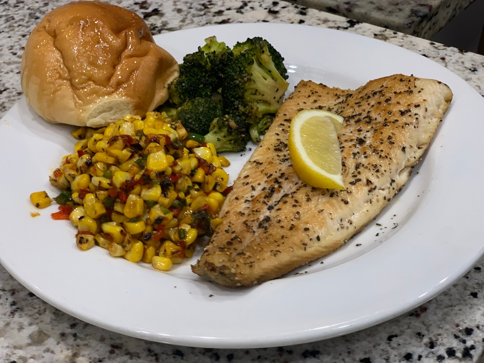 Order PAN SEARED TROUT  food online from Tlc On The Lake store, Garland on bringmethat.com
