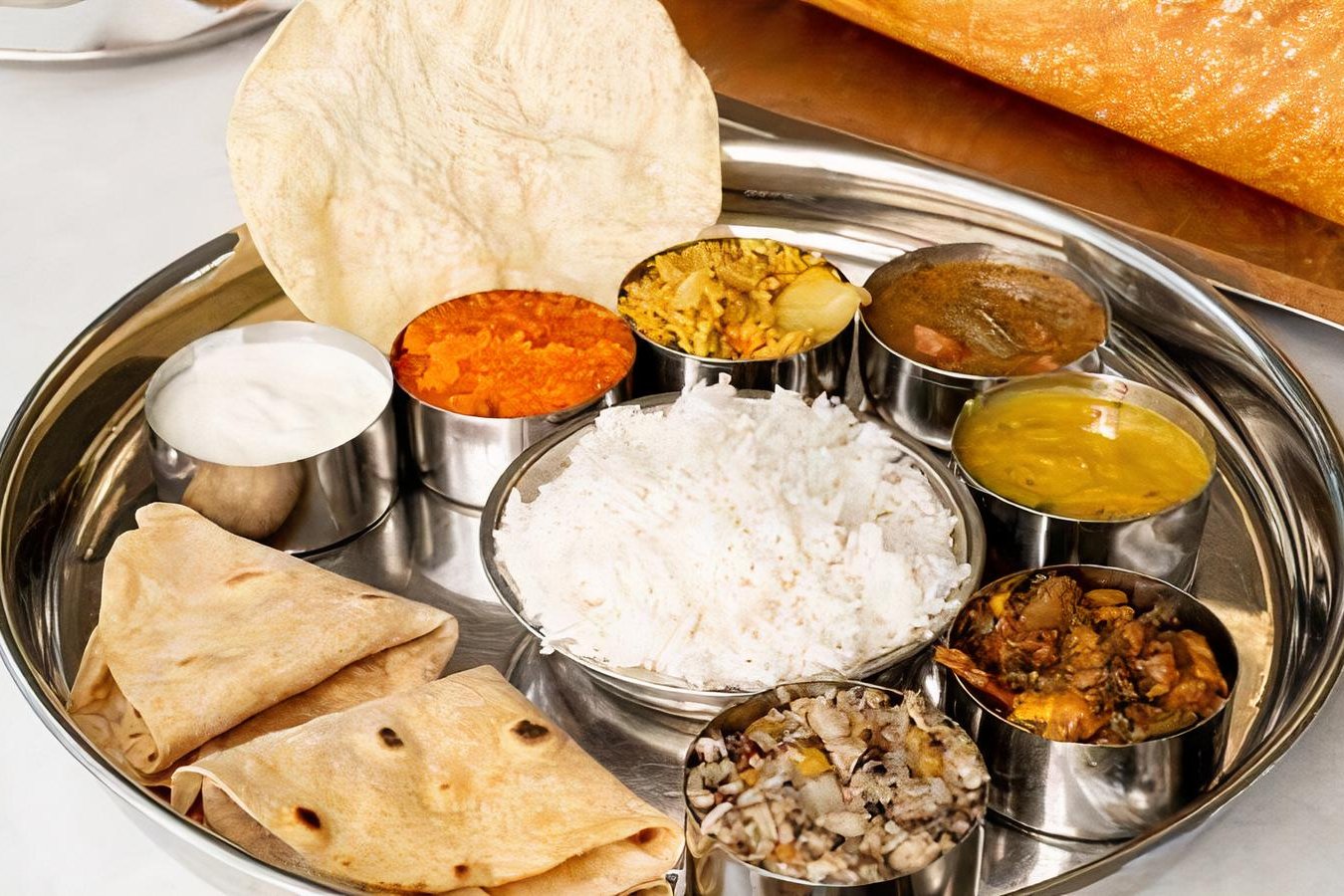 Order Non Spicy Bhimas Thali* food online from Tirupathi Bhimas store, Milpitas on bringmethat.com